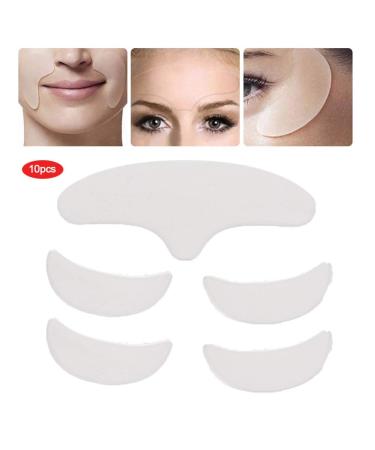 5-Piece Silicone Anti-Fold Pavement Set - Reusable & Washable Face Shapes for Anti-Aging & Frown Relief - Buy Online on GoSupps.com