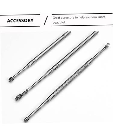 FOMIYES Ear Picking Tool Set - Stainless Steel Ear Wax Remover Ear Cleaner Kit for Adults & Kids Double-Headed Ear Spoon 11.7cm - International Shipping Available - Buy Online on GoSupps.com