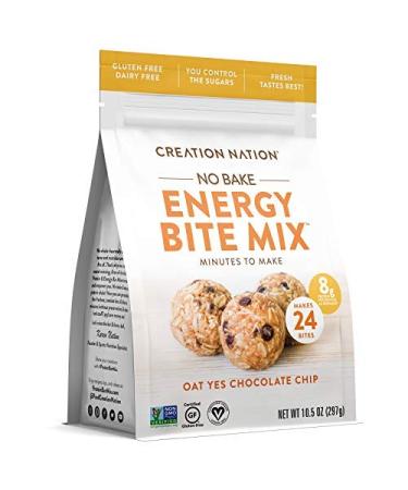NO-BAKE ENERGY BITE MIX ~ Makes 24 delicious ENERGY BALLS, BITES, COOKIES. "Oat Chocolate Chip" is Gluten Free, Vegan, Soy Free, Coffee Free. Easy, fun, no baking 10.5 Ounce (Pack of 1)