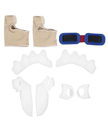 Ymiko Foot Thumb Valgus Silicone Correction Belt Bunion Straightener Toe Protector Hallux Valgus Bunion Care Pads Toe Separator KitFoot Thumb Valgus Corrector