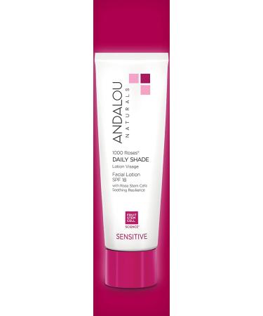 Andalou Naturals 1000 Roses Facial Lotion SPF 18 - Sensitive Skin, 2.7 fl oz - Buy Online on GoSupps.com