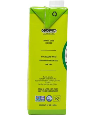 COCOMI - Organic Natural Coconut Water 1 L - Buy Online on GoSupps.com