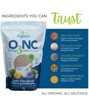 Omega 3 Nutracleanse Powder | 14g Fibre Per Serving | Daily Fibre Boost Made with Whole Food Ingredients | Sugar Free Plant Based No Artificial Colours or Flavours | 1KG 2.2LB (Pack of 3) 1 kg (Pack of 3) - Buy Online on GoSupps.com