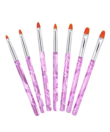 ZHCHAO Acrylic Bar Nail Light Therapy Pen 7 Painted Pen Nail Art Supplies DIY Nail Art Carving Pen Nail Art Brush As show D