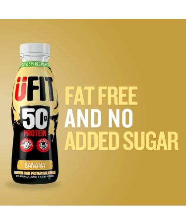 UFIT High Protein Milkshake Banana 8x500ml - Buy Online on GoSupps.com