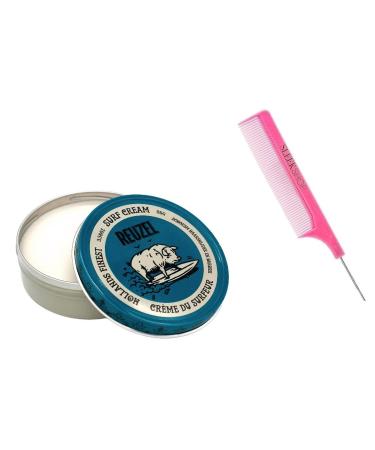yper Comb + R z SURF CREAM (3.38 oz) Men Hair Styling Product for Man (w/SIeekshop Pink Comb) (Surf Cream (3.38 oz))