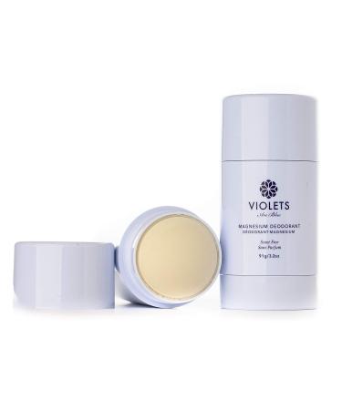Violets Are Blue Magnesium Deodorant - Non-Toxic Aluminum-Free & Baking Soda-Free (Unscented 3.2 oz) | Shop Internationally - Buy Online on GoSupps.com