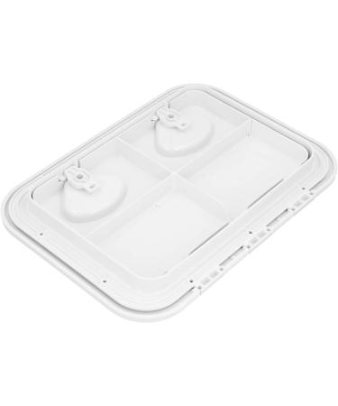 Deck Access Hatch for Marine Boat | 17-1/4" x 12-3/8" Inspection Cover with Lock | White | International Shipping Available - Buy Online on GoSupps.com