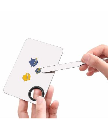 Professional Stainless Steel Makeup Palette & Spatula Set with Powder Puff - Nail Art & Eyeshadow Tools - Buy Online on GoSupps.com