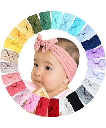 Midodo 25 pieces of headband newborn soft elastic baby turban arched knot-knot-knot ligaments for baby girls stretchable nylon-arch stool wide hair band - Buy Online on GoSupps.com