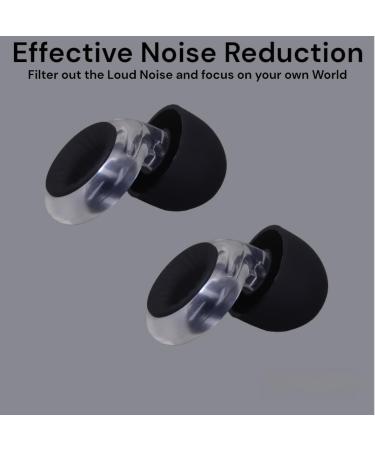 Buy High-Quality Black Earplugs for Sleeping & Noise Reduction | SNR 21dB | Travel & Concentration | Reusable Silicone | XS S M L Sizes - Buy Online on GoSupps.com