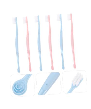 FRCOLOR Extra Soft Toothbrushes 6 Pack for Travel & Home - Full Mouth Cleaning & Tongue Scraper - Portable Camping Essentials - Buy Online on GoSupps.com