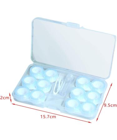 Fenteer Travel Storage Box for 6 Pairs of Contact Lenses | Leak-Proof Silicone Seals | Compact & Blue - Ideal for Travel - Buy Online on GoSupps.com
