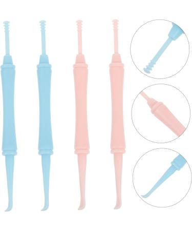 4 Pcs Double-Headed Spiral Ear Wax Removal Tools Kit - Ear Cleaner & Health Care Set - Plastic Ear Wax Remover - Random Color - 10x0.8x0.8cm - Buy Online on GoSupps.com