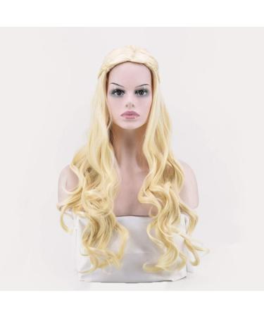 Buy Wavy Long Curly Gold Synthetic Wig for Ladies - 80s 70s 60s 50s Cosplay Hair - Buy Online on GoSupps.com