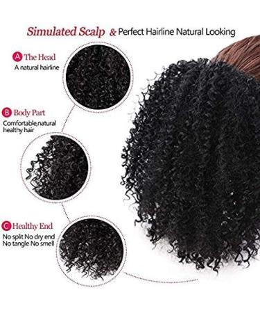 Synthetic Curly Hair Ponytail Short Afro Curly Ponytail Hair Piece for African American Black Women Ponytail Extension Afro Drawstring Curly Ponytail for Women - Buy Online on GoSupps.com