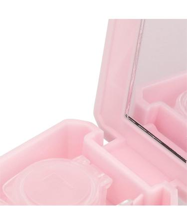 Durable Pink Contact Lens Box with Slide-Resistant Silicone Tweezers - Ideal for Office Travel & Home - Buy Online on GoSupps.com