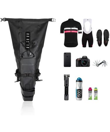 Waterproof Bicycle Saddle Bag 10L - Black | Rainproof Seat Bag for Mountain & Road Bikes - Professional Cycling Accessories - Buy Online on GoSupps.com