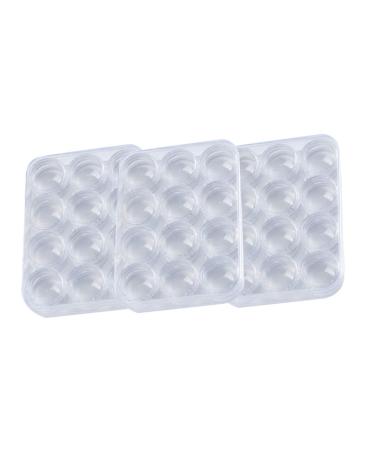 3 Sets Nail Storage Manicure Accessory Storage Container Earrings Storage Organizer Nail Decor Jewlery Rounded Manicure Accessory Container Small Storage Box Jewelry Pvc