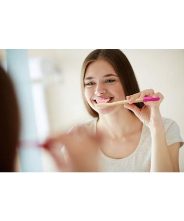 Virgin Forest Bamboo Toothbrushes - Pack of 6 | Natural Eco-Friendly Biodegradable Charcoal Toothbrushes - Buy Online on GoSupps.com