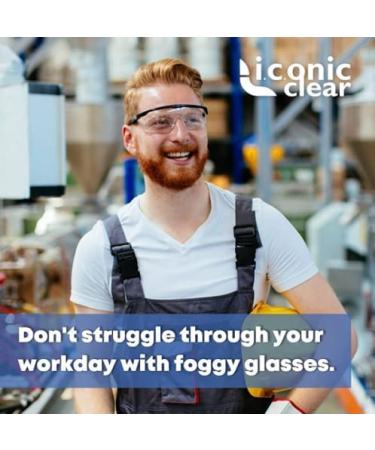 Iconic Clear Premium Antifog Wipes - 30ct Box (150 Uses) | Reusable & Long-lasting - Buy Online on GoSupps.com