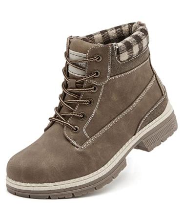 COTTIMO Waterproof Hiking Boots for Women - Casual Ankle Boots Non Slip Booties 7 19-spring-khaki