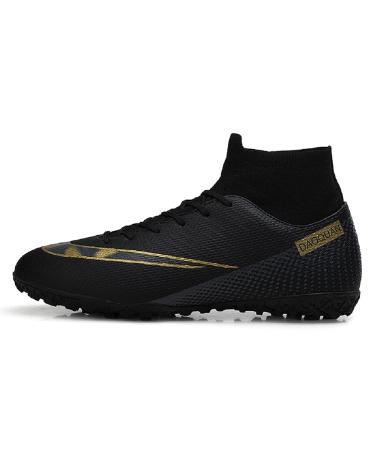 Giom World Cup Soccer Cleats Football Cleats Soccer Shoes Soccer Cleats Mens Spike Shoes Sneaker Comfortable Adults Athletic Outdoor/Indoor/Competition/Training 14 Women/13 Men Black-2
