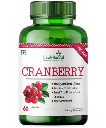 Nadel Mannose Cranberry Extract Capsules 800 MG Supplement with Powerful Probiotics & Antioxidants Promotes Urinary Tract Health for Women & Men 60 Capsules