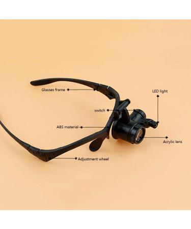 Outdoor Glasses-Type Magnifying Lens Wearing High-Definition High-Speed Clock Repair and Maintenance with LED 10X Magnifiers - Buy Online on GoSupps.com