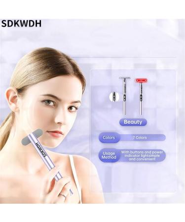 Red & Blue Rejuvenation Face & Eye Massager - 7 in 1 LED Beauty Wand with Light Therapy for Skincare & Anti-Aging Solutions - Buy Online on GoSupps.com