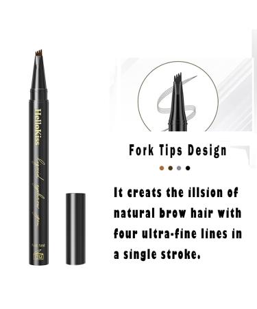 Hair-Like Eyebrow Pen | Liquid Microfilling Brow Marker - Linble #2 Deep Brown | Natural Look Long-Lasting Formula - Buy Online on GoSupps.com