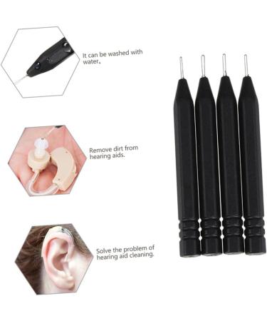 HOODANCOS 5 Pcs Hearing Earwax Remover Cleaning Tools Durable Steel Rods for Earmould Maintenance Ergonomic Handle for Easy Use for Seniors and Hearing Aid Users - Buy Online on GoSupps.com