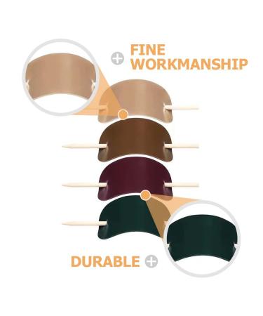 Buy Lurrose 4-Piece Leather Hair Clips for Women - Hair Knot Holders & Muffling Rolls for Elegant Hairstyles - Buy Online on GoSupps.com