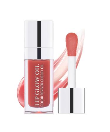 Hydrating Lip Oil Moisturizing Lip Glow Oil Plumping Lip Gloss Balm Transparent Lip Gloss Tinted Lip Balm Lip Care Long Lasting Nourishing Repairing Lightening Lip Lines (012#ROSEWOOD)
