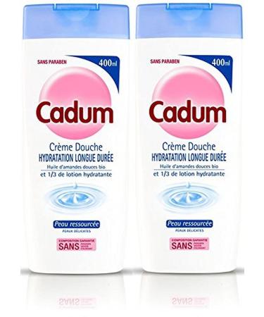 Cadum Cadum Long-Lasting Hydrating Shower Cream with Sweet Almond Oil Organic 2 x 400ml
