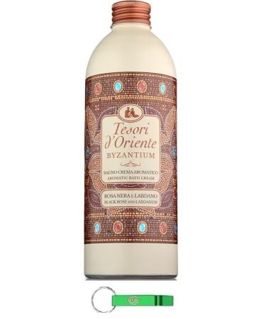 Tesori d'Oriente Bagno Crema Byzantium Lot de 4 bains moussants la rose noire et au labdanum nettoient la peau et nourrissent et hydratent 500 ml + porte-cl s Beni Culinari