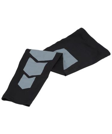 Calf Compression Sleeve - Extra Long Design Anti-Slip Silicone Robust Polyester Spandex Support (Black) - International Shipping Available - Buy Online on GoSupps.com