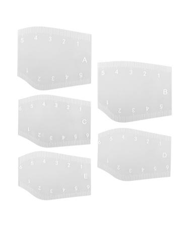 Nevalerra Eyebrow Shaping Kit | Transparent Shape Guide | 5-Piece Eyebrow Positioning and Shaping Ruler Set - For Women and Men Makeup Daily Grooming Home Travel Wedding