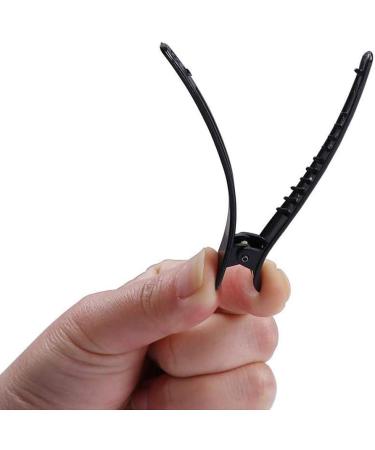 Deolven Hair Clips - 12 Professional Plastic Hairdresser Accessories for Women & Girls | 7.8cm Black Styling Salon Tools - Buy Online on GoSupps.com