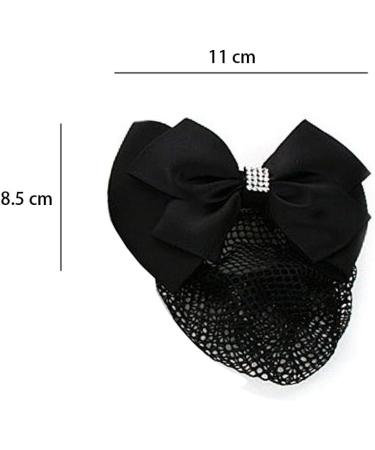 Women Hair Clip Hair Bun Cover Barrettes Net Snood Hairnet Lace Bow Decor Hair Clip Hairnet - Buy Online on GoSupps.com
