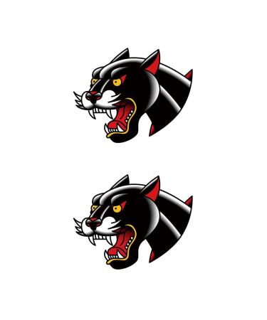SanerLian Bear Geometric Temporary Tattoo Sticker Set of 12 | Watercolor Waterproof Body Art for Men and Women | Hand Arm 10.5X6cm - Buy Online on GoSupps.com
