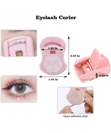 Eyelash Eyeliner Tool Set of 5 Pc 1Cute Cat Paw Eyelash Curlers Eyelashes Curling Clip False Eyelashes 2 Reusable Silicone Eyeliner Aid Mascara Shield 1Eyeshadow Brush 1Concealer Brush Sponge - Buy Online on GoSupps.com
