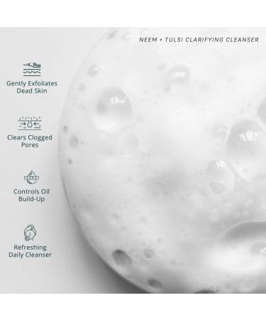 Neem & Tulsi Clarifying Pores Cleanser - Acne-Fighting Niacinamide Skincare | 110ml - International Shipping Available - Buy Online on GoSupps.com