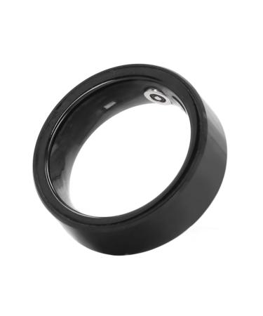 Smart Health Ring Metal Black Smart Ring Health Tracker Multiple Languages for Night Use(Black 10 UK)(10 UK Black) 10 UK Black
