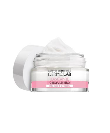 Soothing Moisturizing Cream for Dry or Sensitive Skin with Hyaluronic Acid 50 ml (1.6 Fl Oz) 1 unit - Made in Italy