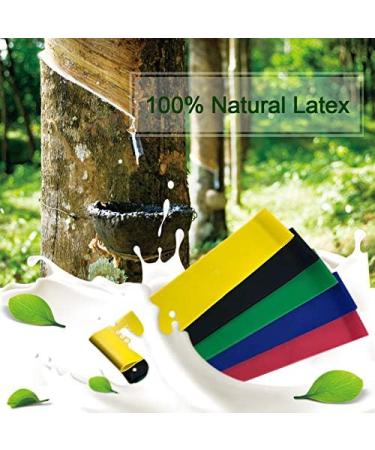 9 Inch Resistance Loops Set of 5 - Heavy Duty Exercise Bands with Carry Bag & Instruction Guide for Home Fitness - Buy Online on GoSupps.com