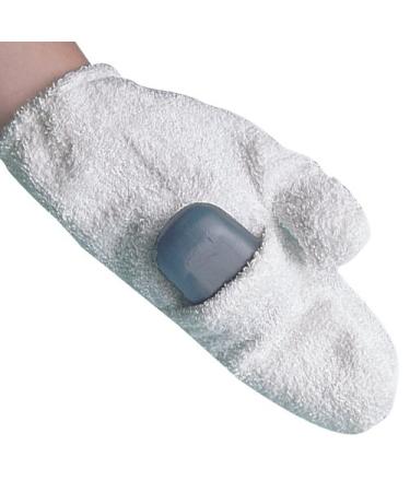 SP Ableware Maddawash Soap Mitt  White Terry Cloth - Medium (741320002)