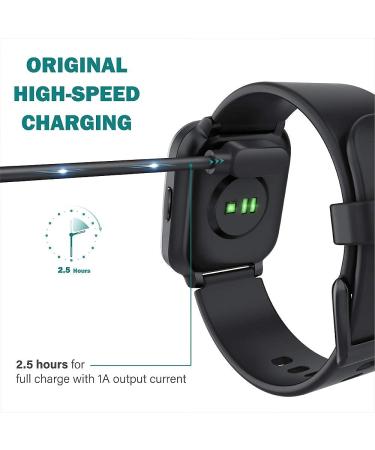 Compatible with Donerton Smartwatch Charger  Magnetic USB Charging Cable Replacement Charger for Donerton P22/Popglory Smartwatch/CanMixs  feifuns  kalinco P22 1.4'' smartwatch (Black) - Buy Online on GoSupps.com