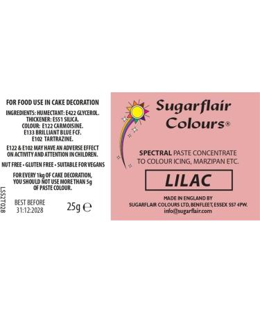 Sugarflair Lilac Spectral Food Colouring Paste 25g - Highly Concentrated for Sugar Pastes, Buttercream, Royal Icing - Vibrant Dye - Buy Online on GoSupps.com