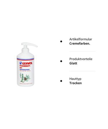 GEHWOL Fusskraft Red Foot Cream 500 ml - Warming Treatment for Dry Skin - International Shipping Available - Buy Online on GoSupps.com